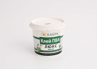 Клей ПВА ЛАКРА Люкс мебельный  (0,9кг)