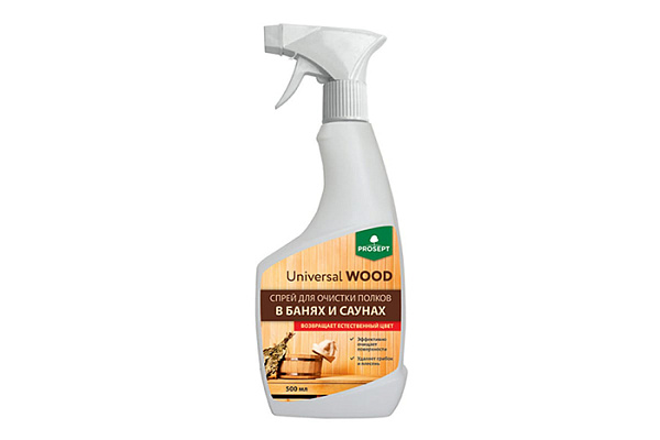 Спрей чистящий ПРОСЕПТ UNIVERSAL WOOD для полков в банях и саунах 500мл 264-05 (1/12)