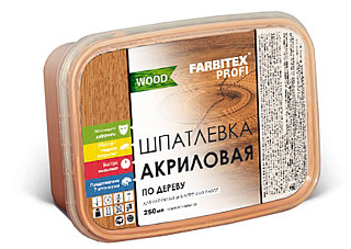 Шпатлевка FARBITEX ПРОФИ WOOD акриловая по дереву сосна (0,25л)