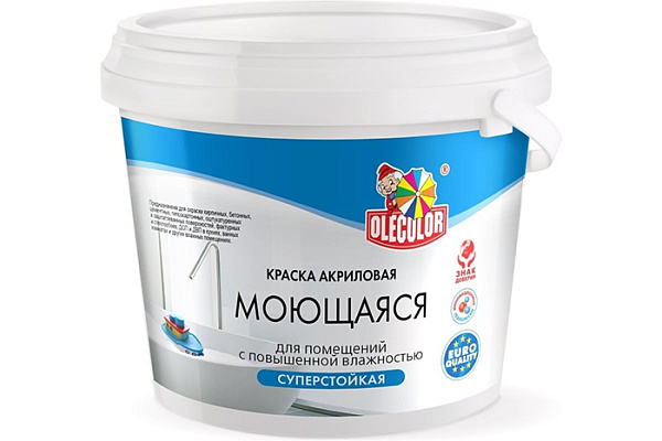 Краска ВД OLECOLOR моющаяся база С (4,5кг)