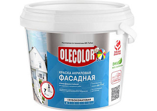 Краска водно-дисперсионная база "С" фасадная (2.5 л / 3.25 кг) Olecolor