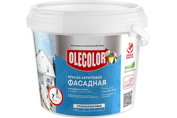 Краска ВД фасадная база С OLECOLOR (2,5л /3,25кг) 