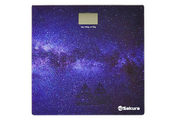 Весы напольные SAKURA SA-5071UN электронные КОСМОС 180кг, 26х26см