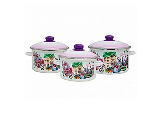Набор эмал.посуды Весенний сад 2-3208/6 г.Магнитогорск