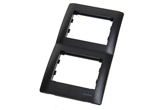 Рамка Profitec Corsa ST графит GLOSS 2СП верт (PC-пласт) (910738)