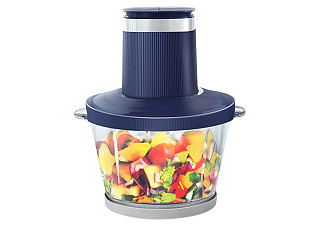Чоппер Centek CT-1397 Blue 600Вт, 2 скорости, 4 лезвия, резиновое основание, стеклянная чаша (2л)
