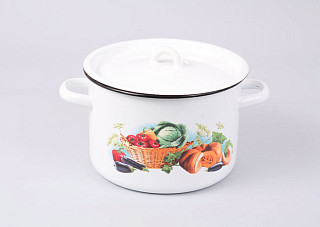 Кастрюля эмалированная с рис. Северсталь 2,9л (1с16 - 1с16с/1)