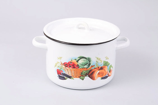 Кастрюля эмалированная с рис. Северсталь 2,9л (1с16 - 1с16с/1)