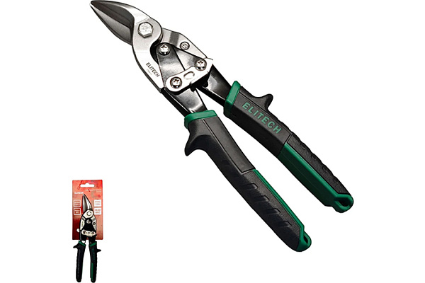 Ножницы по металлу ELITECH левые 254мм, CrMo, HRC 56-60 140103