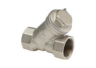 Фильтр латунный/никелированный косой AQUALINK ДУ20 (3/4) Г/Г (1325) (100/10)