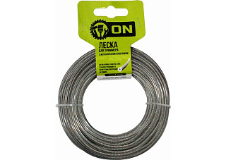 Леска для триммера ON круглая с металлическим сердечником (армированная) 3,0мм х 5м (15-01-030)