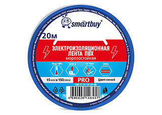 Изолента SMARTBUY Pro, 0.15х15мм, 20м Синяя (SBE-IT-15-15-20-db)