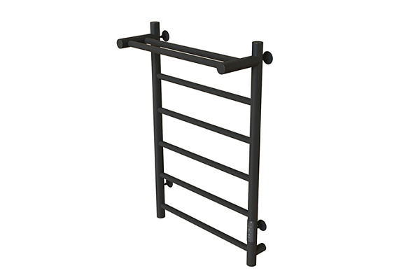 Полотенцесушитель электрический MIXLINE VEGA 80х50 (таймер,318Вт,5 перекладин + ПОЛКА)ГРАФИТ 557654