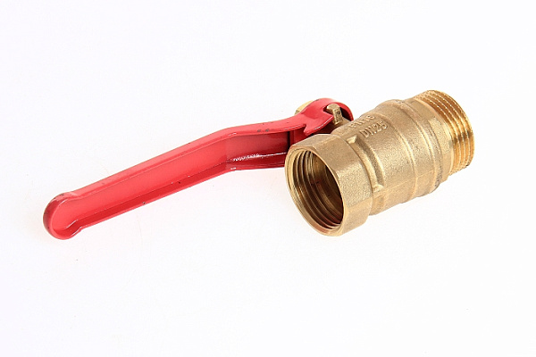 Кран шаровой латунный ДУ25 (1) Ш/Г рычаг КНР (11Б27п1)