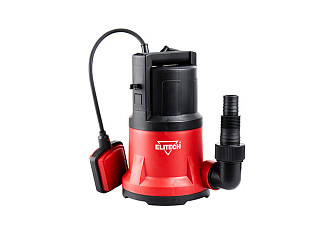 Насос дренажный ELITECH НПД  400-5П (400Вт, Расход-180л/м, Напор-8м,Частица-5мм, пласт. корпус)