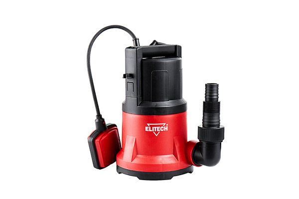 Насос дренажный ELITECH НПД 400-5П (400Вт, Расход-180л/м, Напор-8м,Частица-5мм, пласт. корпус)