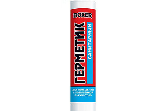 Герметик силиконовый Boxer S санитарный бесцветный (260мл) (314)