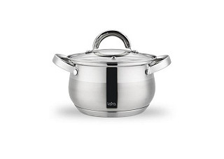 Кастрюля нержавеющая сталь LARA СИМФОНИЯ 3,9л (20x12,5см) (LR02-462) 
