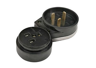 Разъем IN HOME РШ/ВШ карболитовый 32А 250В черный 9114 (0199)