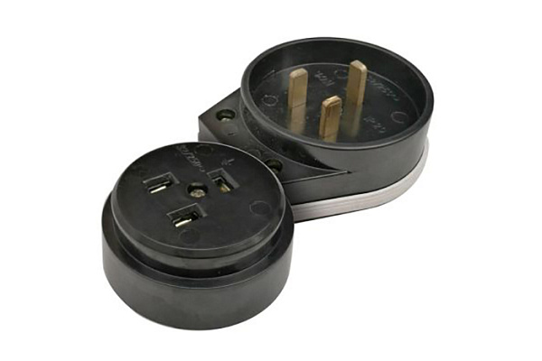 Разъем IN HOME РШ/ВШ карболитовый 32А 250В черный 9114 (0199)