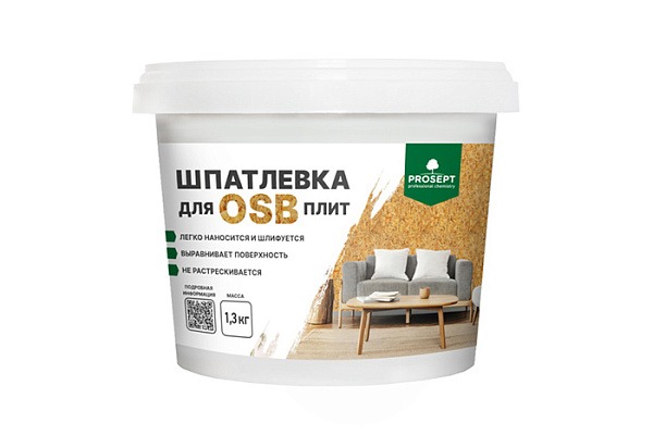 Шпатлевка для плит OSB ПРОСЕПТ 1,3кг 081-1 (1/12)
