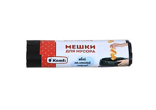 Мешки для мусора ПНД 60л.черные, 8мкм, в рулоне 20шт./50 Komfi (PM620BL)