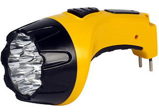 Фонарь SMARTBUY аккумуляторный 15 LED с прямой зарядкой, желтый (SBF-85-Y)/60 (084)