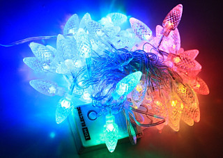 Гирлянда TDM "Шишки" 50LED, 5м, 8 режимов, многоцвет., прозр. шнур, 250 В, (0361-0050)