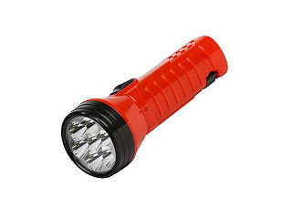 Фонарь SMARTBUY аккумуляторный 7 LED с прямой зарядкой, красный (SBF-95-R)/120 (046)