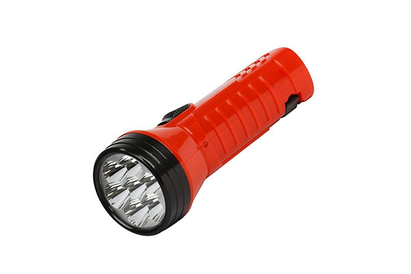 Фонарь SMARTBUY аккумуляторный 7 LED с прямой зарядкой, красный (SBF-95-R)/120 (046)