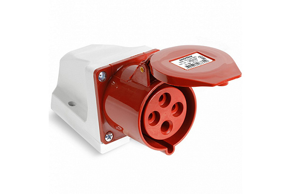 Розетка SMARTBUY 114 стационарная наружная 3Р+РЕ 16А 380В IP44 (SBE-16-LS4-380) (709)
