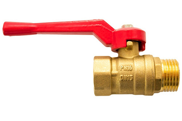 Кран шаровой латунный ДУ15 (1/2) Ш/Г рычаг КНР (11Б27п1)