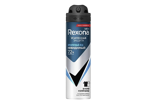 Дезодорант REXONA (РЕКСОНА) спрей муж Прозрачный Лёд 150мл /6 (6848)