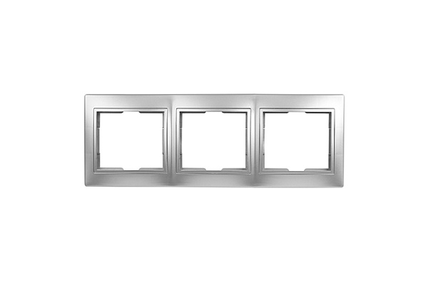 Рамка SMARTBUY Венера 3-местная горизонтальная серебро (SBE-01s-00-FR-3) (461)