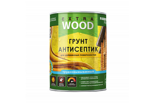 Грунт-антисептик FARBITEX PROFI WOOD EXTRA Карелия универсальный для деревянных поверхностей 0,8л