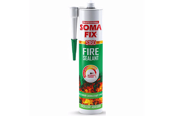 Герметик силикатный SOMA FIX (огнестойкий 1500 °C), 310мл Турция S160