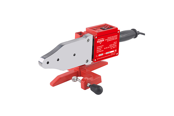 Сварочный аппарат для ППР труб ELITECH СПТ 2000 (2000Вт, 20-63мм, 5,3кг, кейс) E1704.004.00