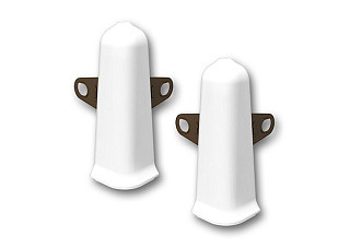 Угол наружный (внешний) с крепежом 85мм "Деконика" (2шт. во флоупак), 001-0 Белый Глянцевый