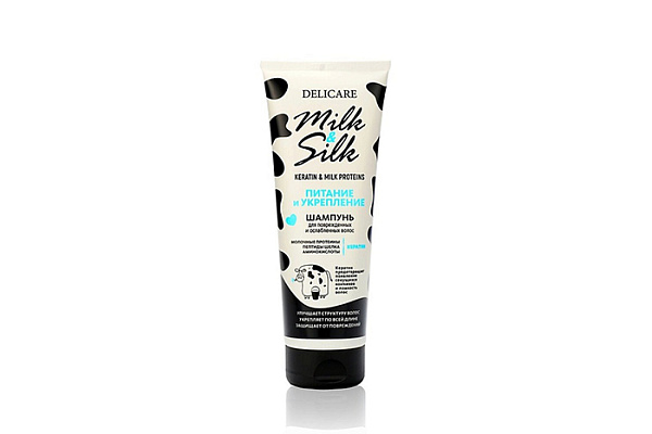 Шампунь для волос DELICARE milk&silk питание 250мл 366 (1/21)