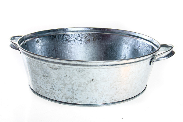 Таз круглый оцинкованный 9,0л