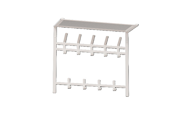 Вешалка с полкой 2-х ярусная "Торонто 22", hanger with shelf (Белый)