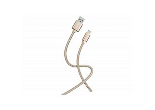 Кабель для зарядки и передачи данных SmartBuy S02 MicroUSB золотистый, 3 А, 1м (iK-12-S02g) (843)