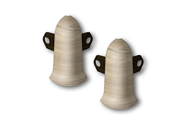 Угол наружный для плинтуса 55мм "Идеал Классик" (2шт. во флоупак) 263 Клен северный