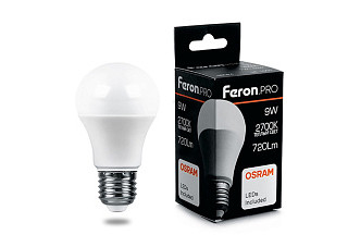 Лампа светодиодная OSRAM LB-1009 9W 230V E27 2700K груша 38026