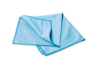 Салфетка HP-CL27BL для стекол и зеркал, микрофибра, 30*30см, голуб