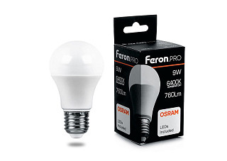 Лампа светодиодная OSRAM LB-1009 9W 230V E27 6400K груша 38028