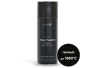 Эмаль термостойкая Elcon черная, 1000 градусов, аэрозольная (520мл)