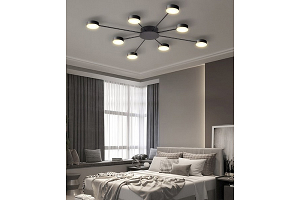 Светильник потолочный SPF-9387 ЧЕРНЫЙ GERHORT 48Вт  LED 4000K (1080х120х8мм) (9387)