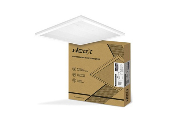 Панель светодиодная NEOX ДВО-02 3665 36Вт ПРИЗМА 230В 6500К 3100Лм 595х595х19мм IP40 (179)