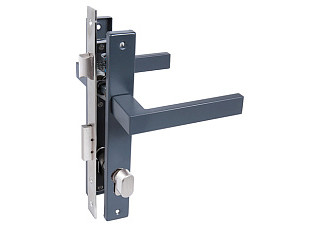 Замок врезной с/руч СТАНДАРТ 8520.02.7016 серый антрацит, ключ-вертушка (20) (222)